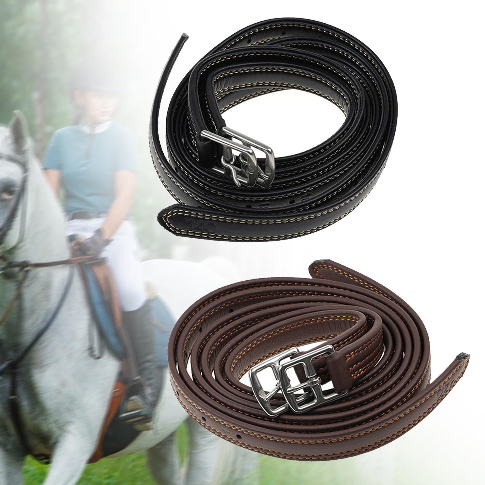 Lunge Line Horse - 2 Stück Steigbügelriemen mit Edelstahlschnallen, 53,15