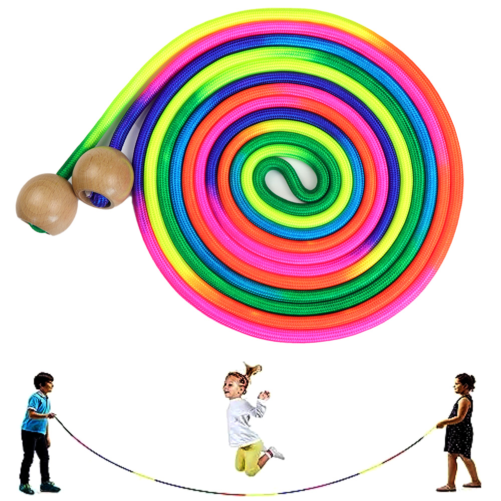 Speed Skipping Rope - 5 m langes Regenbogen-Springseil für Kinder