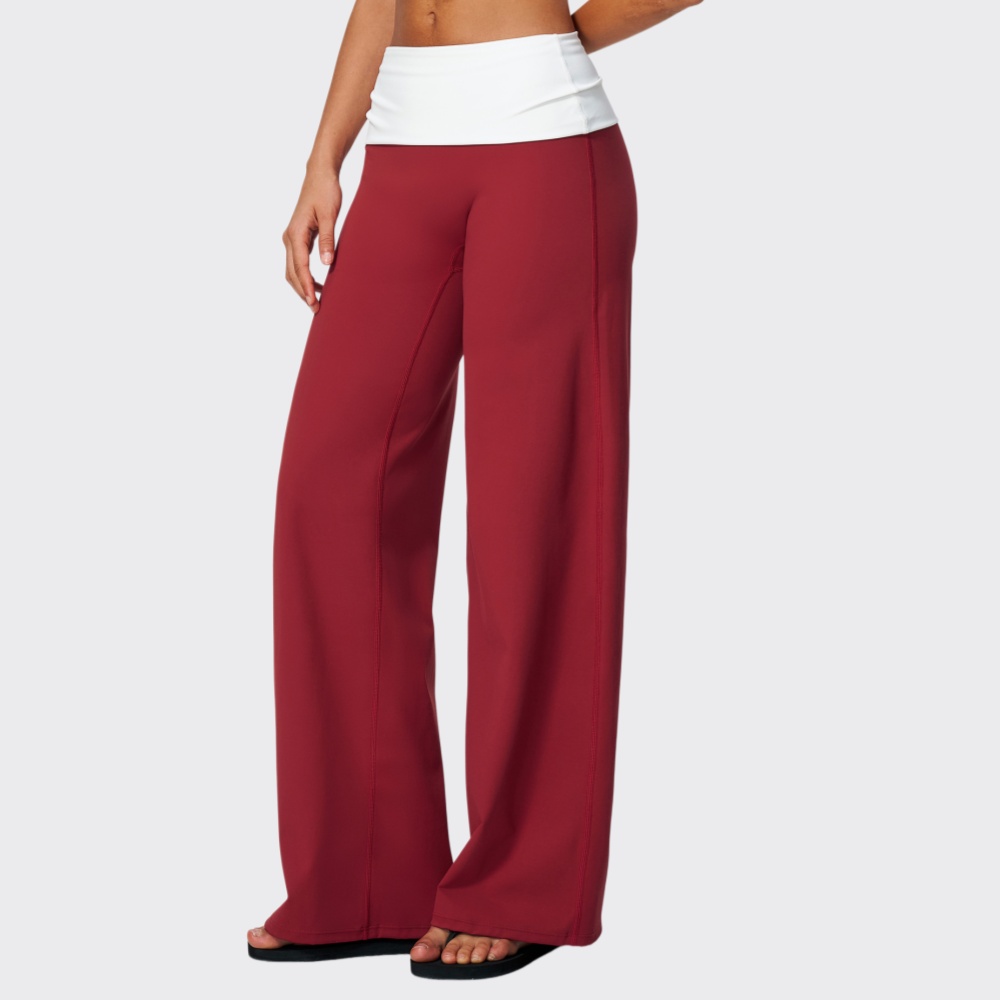 Outdoor Sport Leggings - Damen Yoga Weite Hosen Schlaghosen Hohe