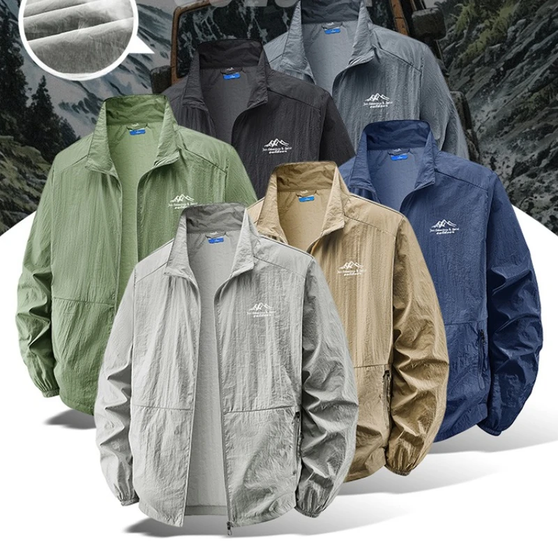 Outdoor Sport Clothing Brands - Outdoor-Wanderjacke mit UV-Schutz UPF50+ für Herren,