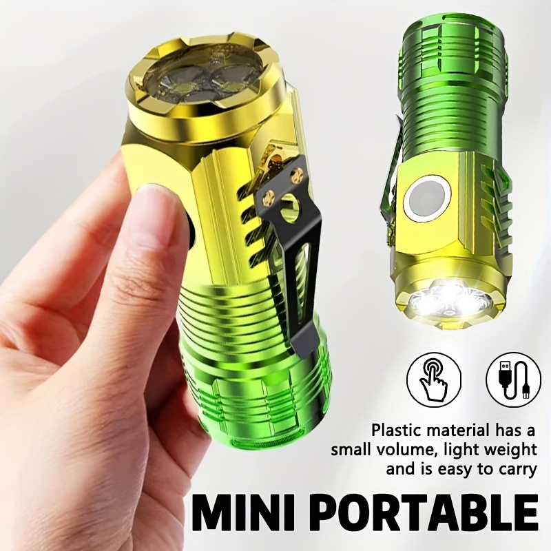 Outdoor Spotlight - Mini-3-LED-Taschenlampe mit Stiftclip, für nächtliche Spaziergänge,