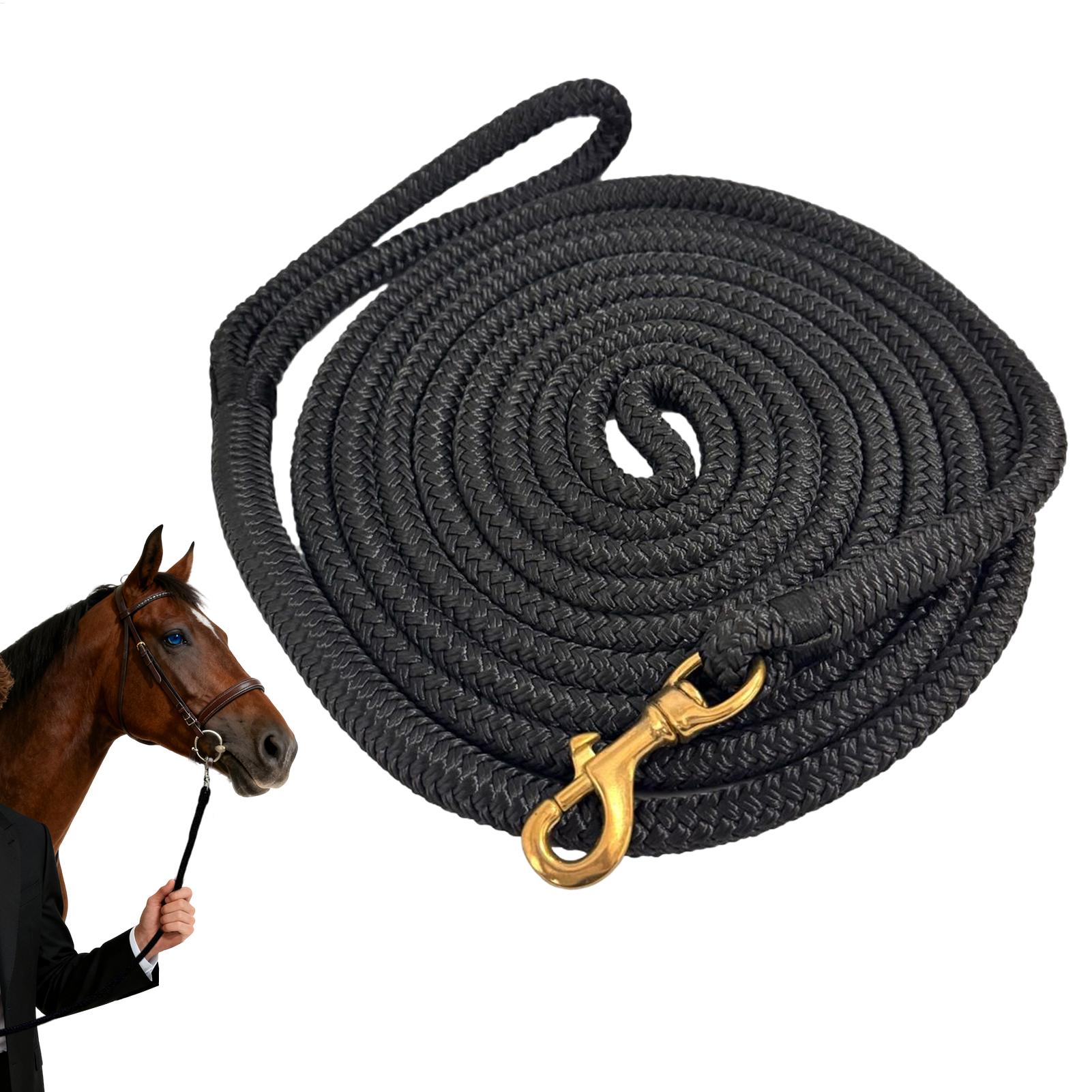 Lunge Line Horse - Pferde-Lungenseil, Hochleistungs-Lungenseil mit Schnellhalterung für Tägliche