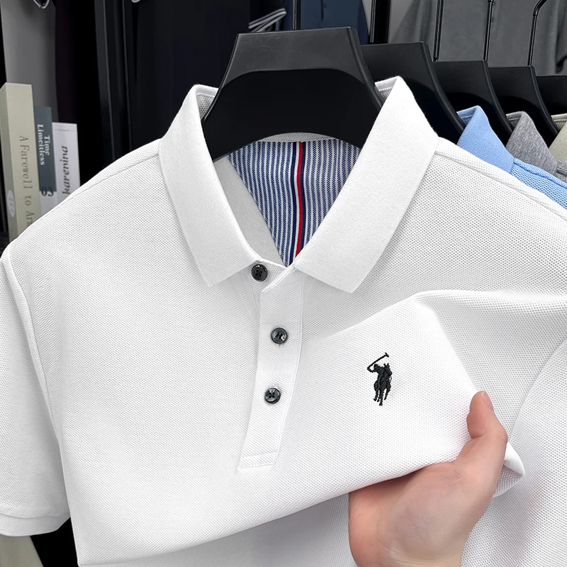 Herren 100% Baumwolle Kurzarm- – Polo Shirt Equestrian Bewertung und Preis
