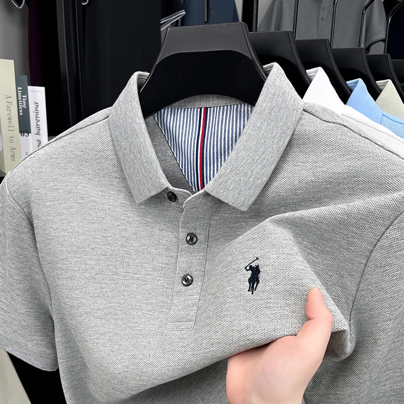 Herren 100% Baumwolle Kurzarm- – Polo Shirt Equestrian Bewertung und Preis