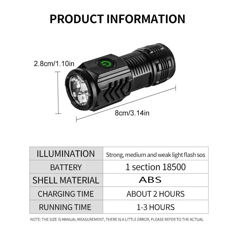 Mini-3-LED-Taschenlampe mit St – Outdoor Spotlight Bewertung und Preis