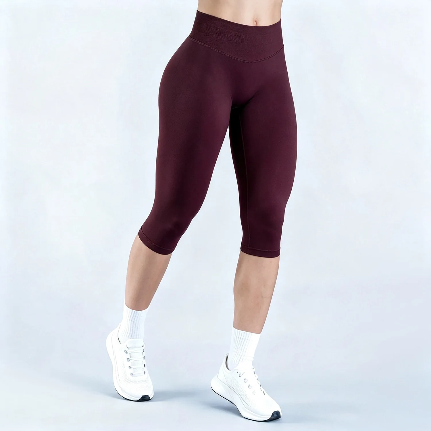 Nahtlose Yoga-Caprihose für Da – Outdoor Sport Leggings Bewertung und Preis