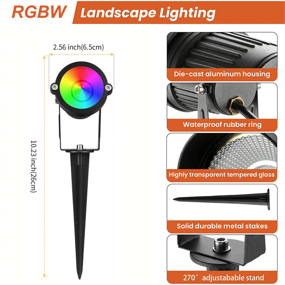 RGBW-Landschaftsbeleuchtung 10 – Outdoor Spotlight Bewertung und Preis